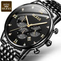 Mens Watches OLEVS Water Resistant Feature  Stainless Steel Band  Quartz Watch Men Luxury Brand Fashion Business Wristwatch